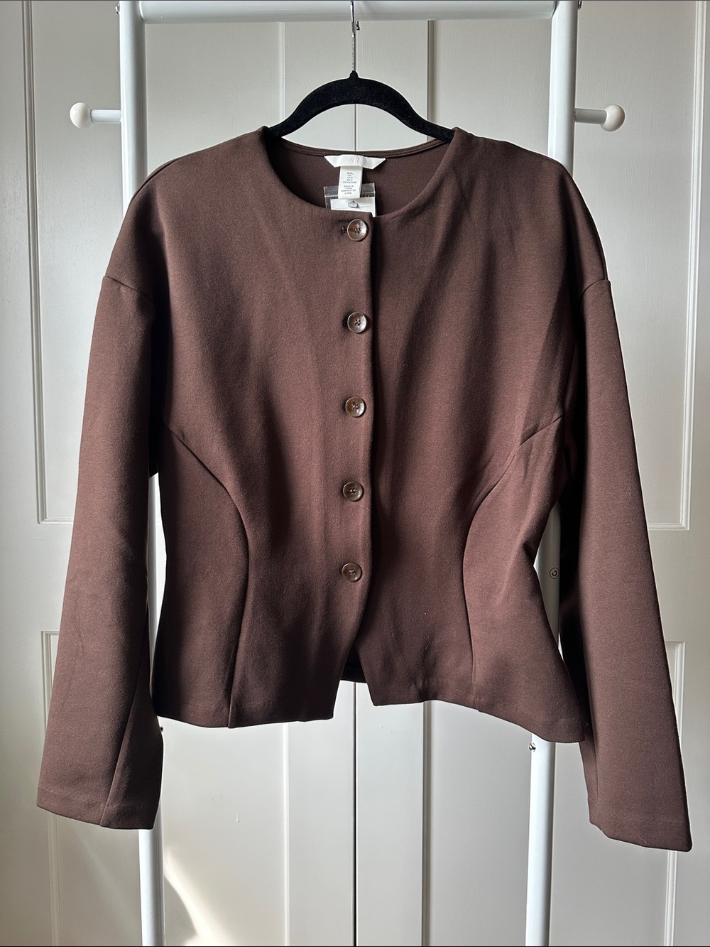 NWT H&M Collarless Scuba Blazer